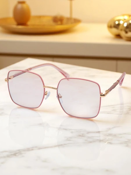 Royalfashion Okulary przeciwsłoneczne w kwadracie lekko przyciemnione Lolla Style