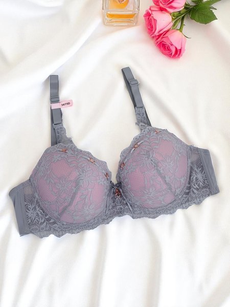 Royalfashion Damski usztywniany biustonosz z koronką Delicate Grace