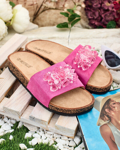 Royalfashion Жіночі шльопанці Villo зі стразами