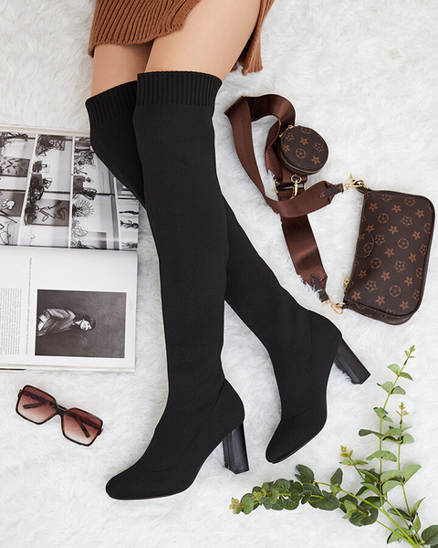 Royalfashion Damskie wsuwane kozaki za kolano Nolels