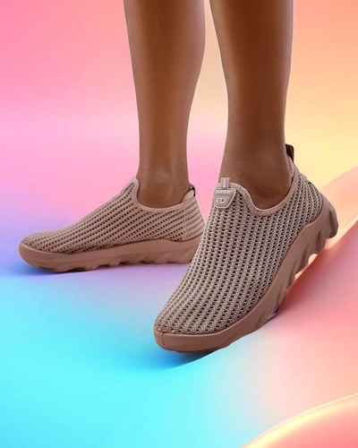 Royalfashion Wsuwane damskie materiałowe buty sportowe Erra