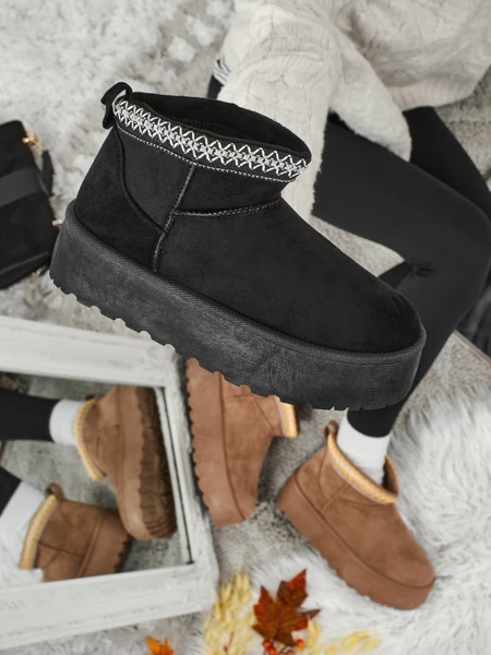 Krótkie buty a'la śniegowce damskie Nymeria