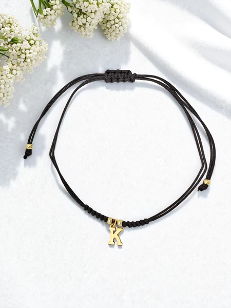 Bransoletka damska z literką "K"