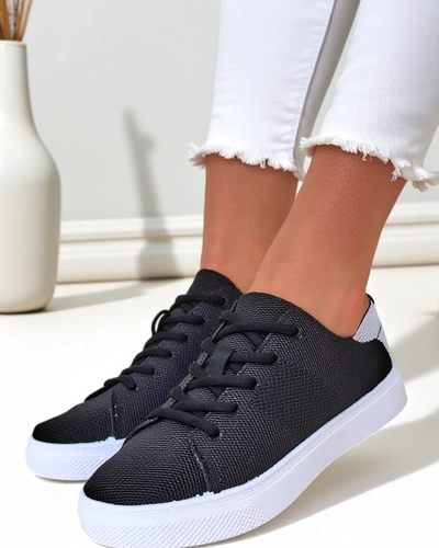 Royalfashion Damskie materiałowe buty sportowe Esellaf