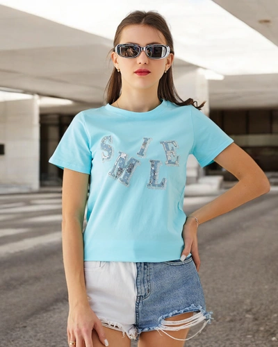 Royalfashion Bawełniana damska bluzka z napisem