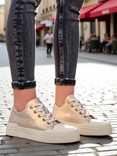 Royalfashion Sportowe trampki damskie Golddelle