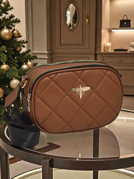 Pikowana Mała damska torebka z eko skóry Connere