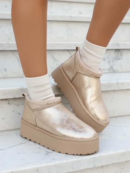 Royalfashion Krótkie buty a'la śniegowce damskie Ozozi