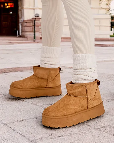 Royalfashion Krótkie buty a'la śniegowce damskie Hawanni