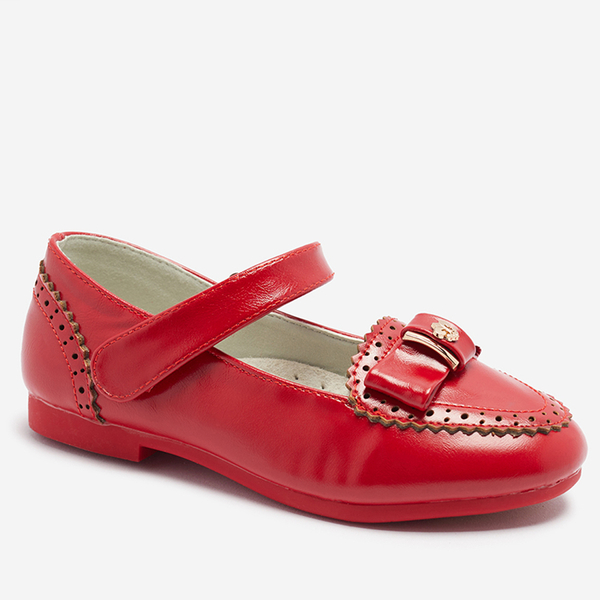 Червоні туфлі-човники з бантом Proya- Footwear