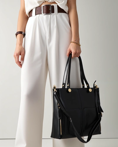 Royalfashion Elegancka damska duża torebka z kieszonkami