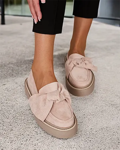 Royalfashion Damskie półbuty z kokardą Eriz