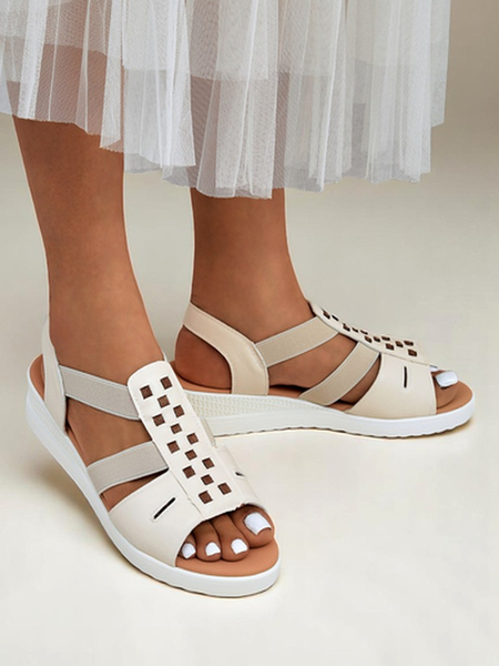 Royalfashion Damskie sandały na niskim koturnie Sora