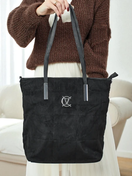 Torebka damska shopper eko zamszowa Caryenne