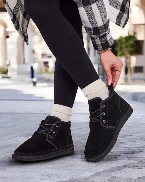 Royalfashion Czarne męskie buty a'la śniegowce Gavin