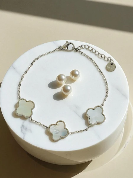 Bransoletka Callisto Nero z Motywem Kwiatu