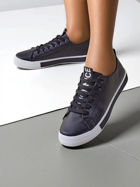 Royalfashion Damskie eko skórzane trampki Eccola