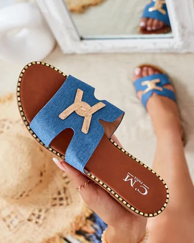 Royalfashion Damskie klapki na płaskiej podeszwie Ovore