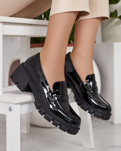 Royalfashion Mokasyny damskie na niskim słupku Denebel