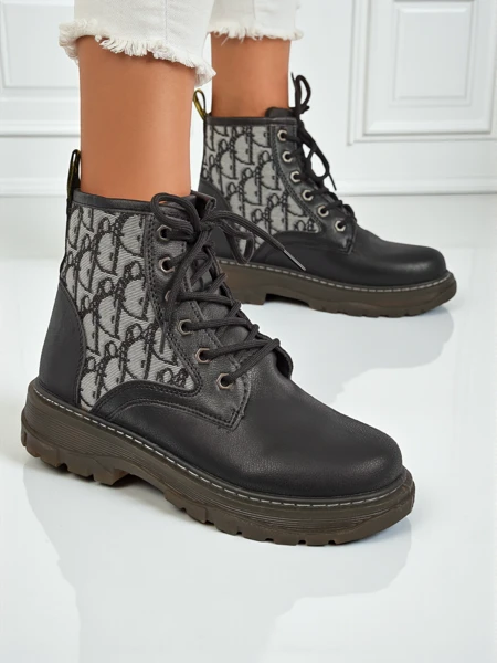 Royalfashion Botki damskie z printem Efrioz