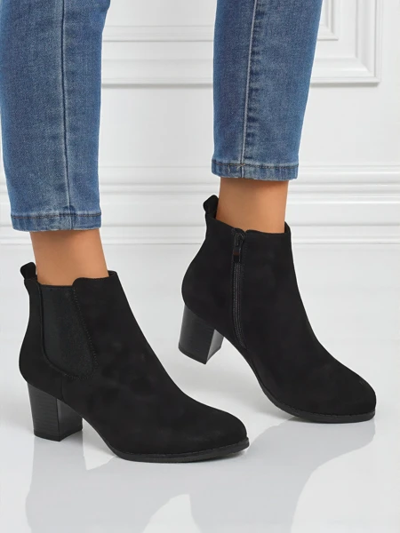 Жіночі ботильйони еко замшеві на підборах Velvet Trace
