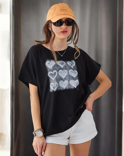 Royalfashion Bawełniany damski t-shirt A lot of Hearts