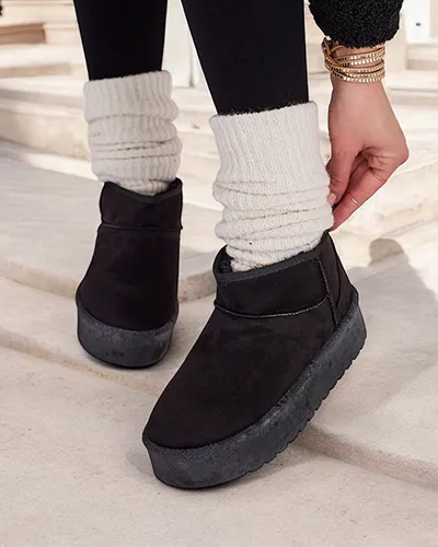 Royalfashion Krótkie buty a'la śniegowce damskie Komano