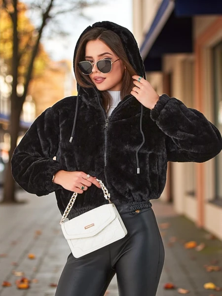 Royalfashion Kurtka damska z imitacji futra