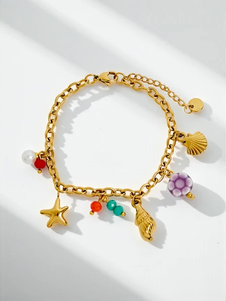 Bransoletka Sea View –z charmsami morskimi