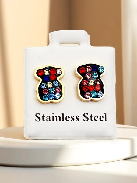 Royalfashion Kolczyki damskie w kształcie misia