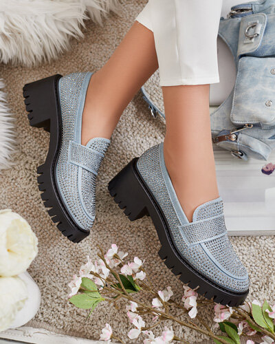 Royalfashion Damskie mokasyny z cyrkoniami Epolls