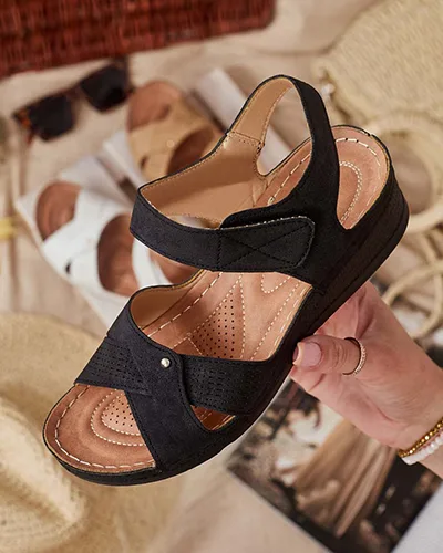 Royalfashion Damskie sandały na niskim koturnie Obbiave