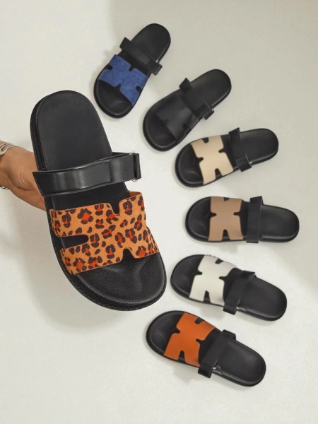 Royalfashion Klapki damskie z eko skóry FlexiComfi