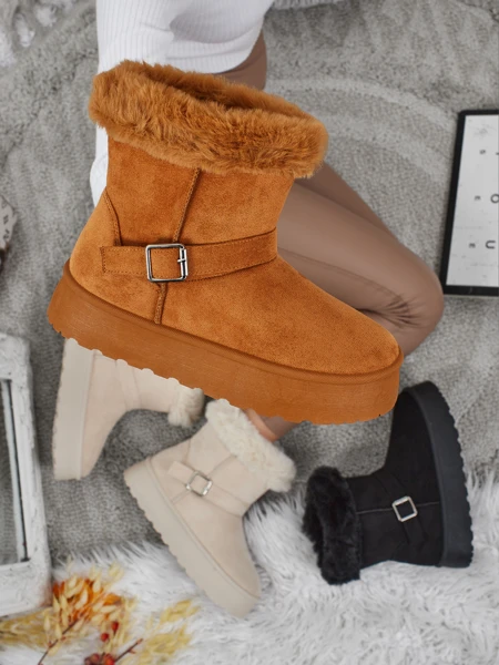 Royalfashion Krótkie buty a'la śniegowce damskie Myrelle