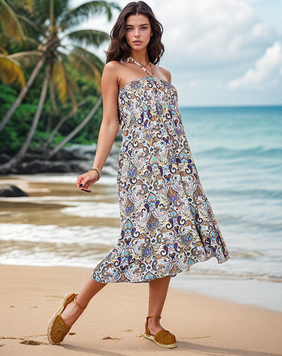 Жіноча сукня міді з принтом Royalfashion