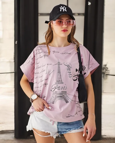 Royalfashion Bawełniany damski t-shirt Good Paris