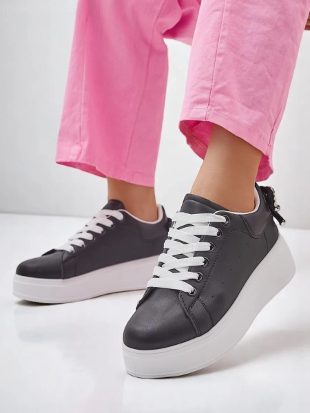 Royalfashion Sportowe sneakersy damskie na platformie Ribbon Bow