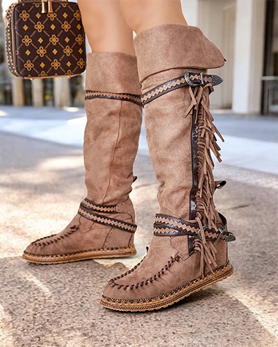 Royalfashion Kozaki damskie za kolano Eliferse