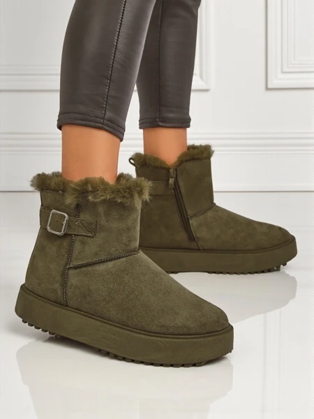 Royalfashion Krótkie buty a'la śniegowce damskie Aurelia Classico