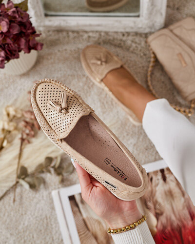 Royalfashion Ażurowe mokasyny damskie Molaffa