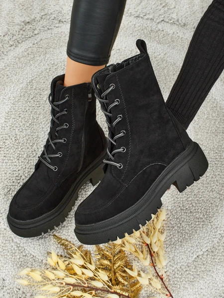 Eko-zamszowe damskie botki workery Velisse