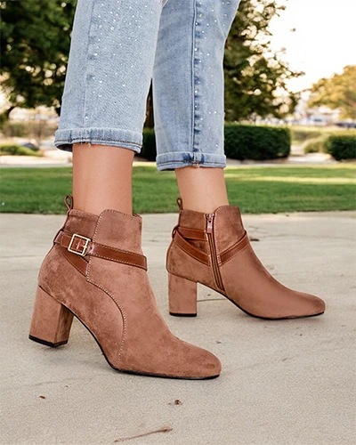 Royalfashion Damskie botki na słupku Eloron