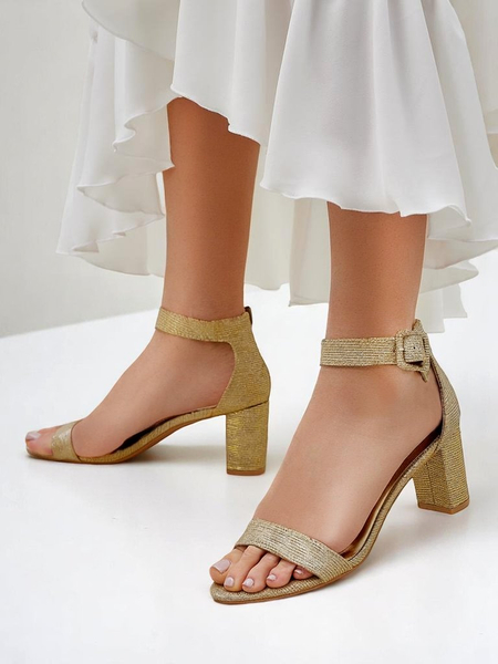 Royalfashion Brokatowe damskie sandały Montrea