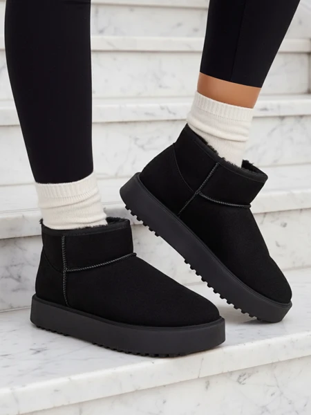Royalfashion Krótkie buty a'la śniegowce damskie Ewioz