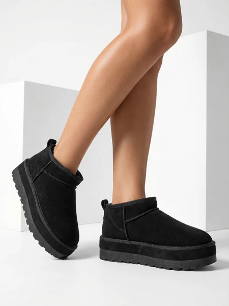 Royalfashion Krótkie buty a'la śniegowce damskie Biovve