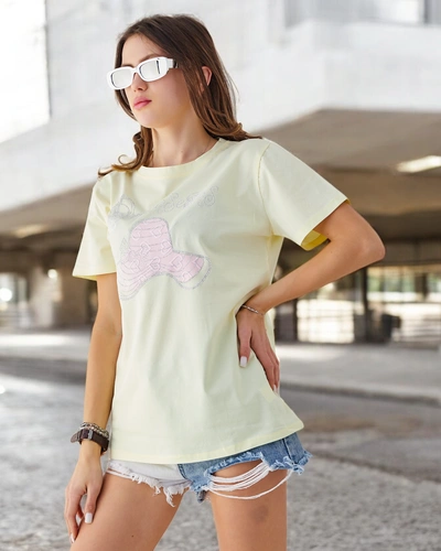 Royalfashion Bawełniana damska bluzka z nadrukiem