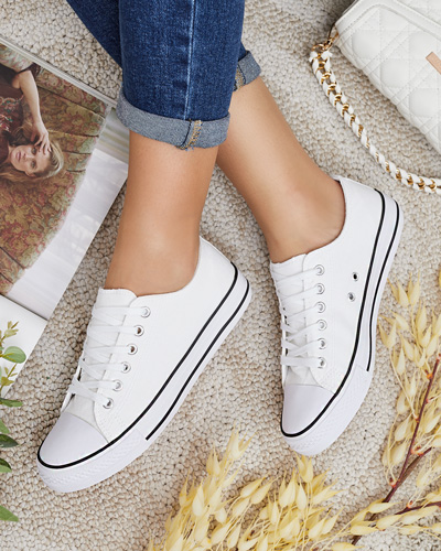 Royalfashion Damskie klasyczne sznurowane trampki Ogisea