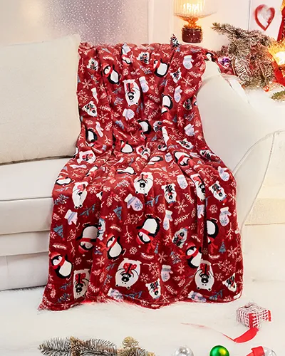 Royalfashion Świąteczny koc narzutka 200x220