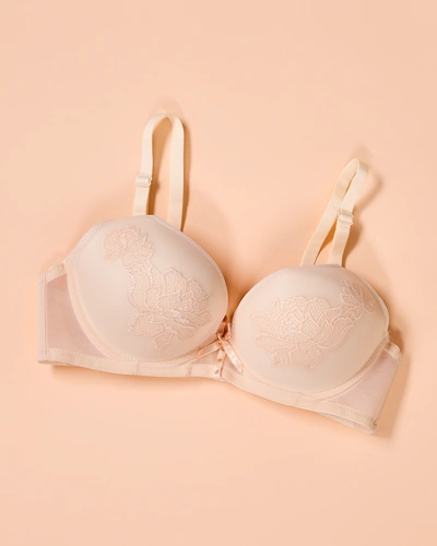 Royalfashion Damski usztywniany biustonosz z koronką