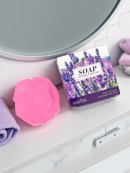 Royalfashion Mydełko glicerynowe w kształcie kwiatu Lawenda